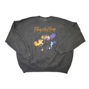 Prince Purple Rain Graphic Sweatshirt XL Oversized Vintage Inspired Distressed